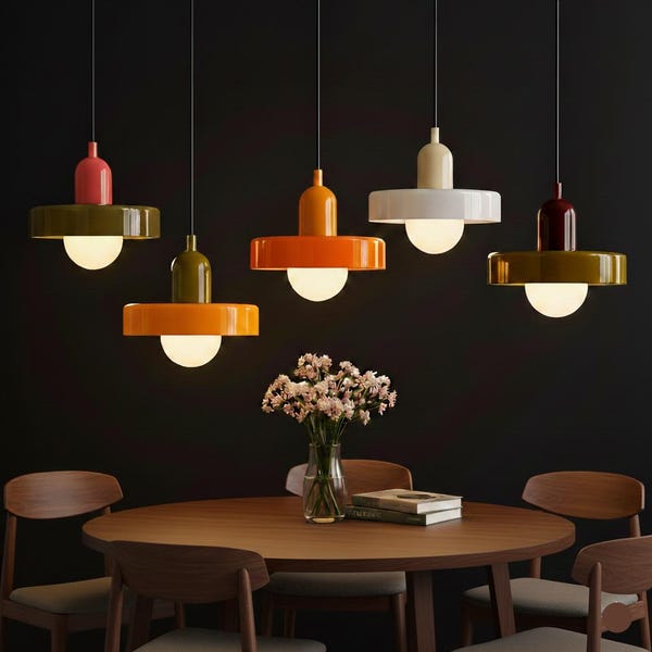 Modern Nordic glass pendant lamp with LED Bulb