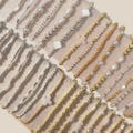 Beaded Bracelets, 18K gold stacking bracelets, silver stacking bracelets, stretch bracelets, gold plated, silver plated, summer bracelets