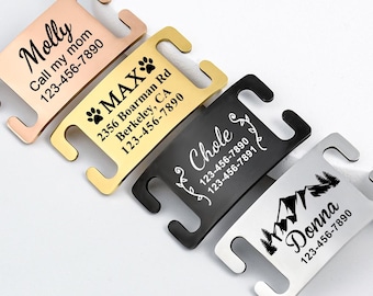 Targhetta identificativa per cani incisa, in acciaio inossidabile silenzioso, identificazione personalizzata per animali domestici