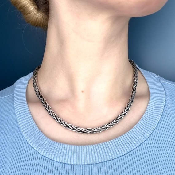 Vintage Chunky Solid Sterling Silver Snaffle Bit … - image 11