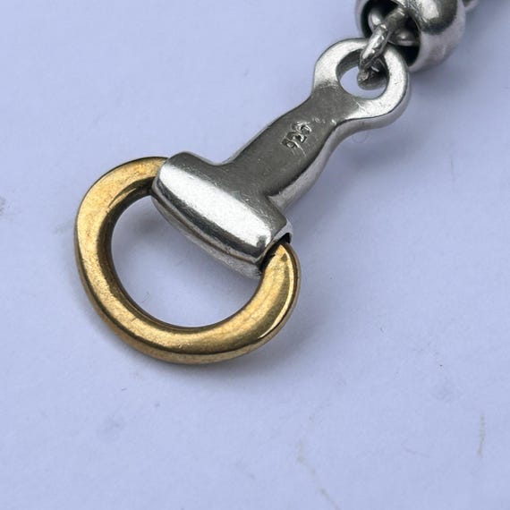 Vintage Chunky Solid Sterling Silver Snaffle Bit … - image 9