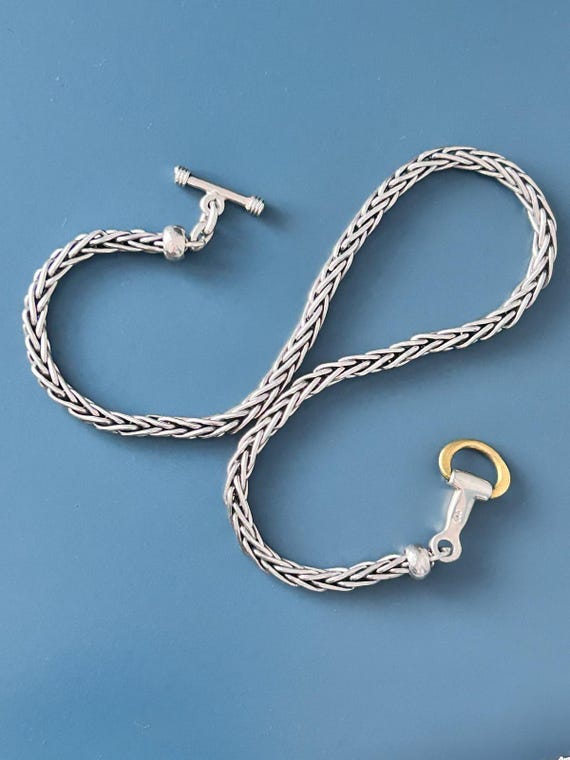 Vintage Chunky Solid Sterling Silver Snaffle Bit … - image 1