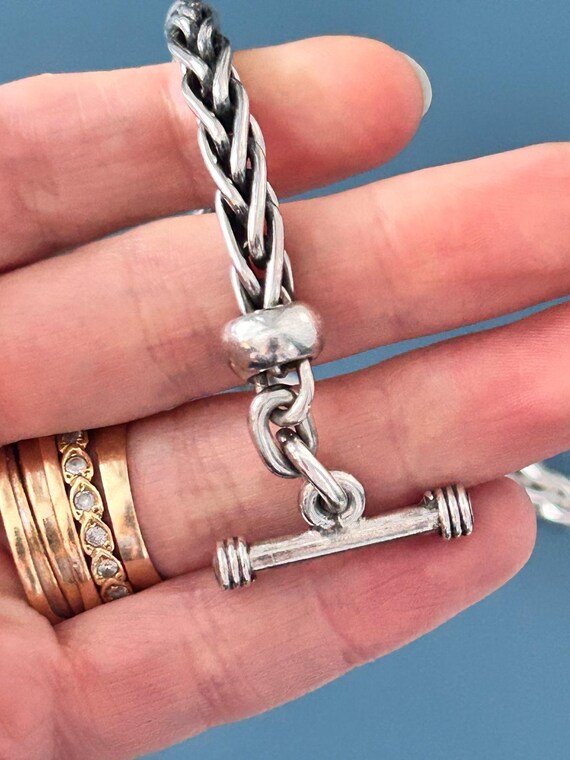 Vintage Chunky Solid Sterling Silver Snaffle Bit … - image 3