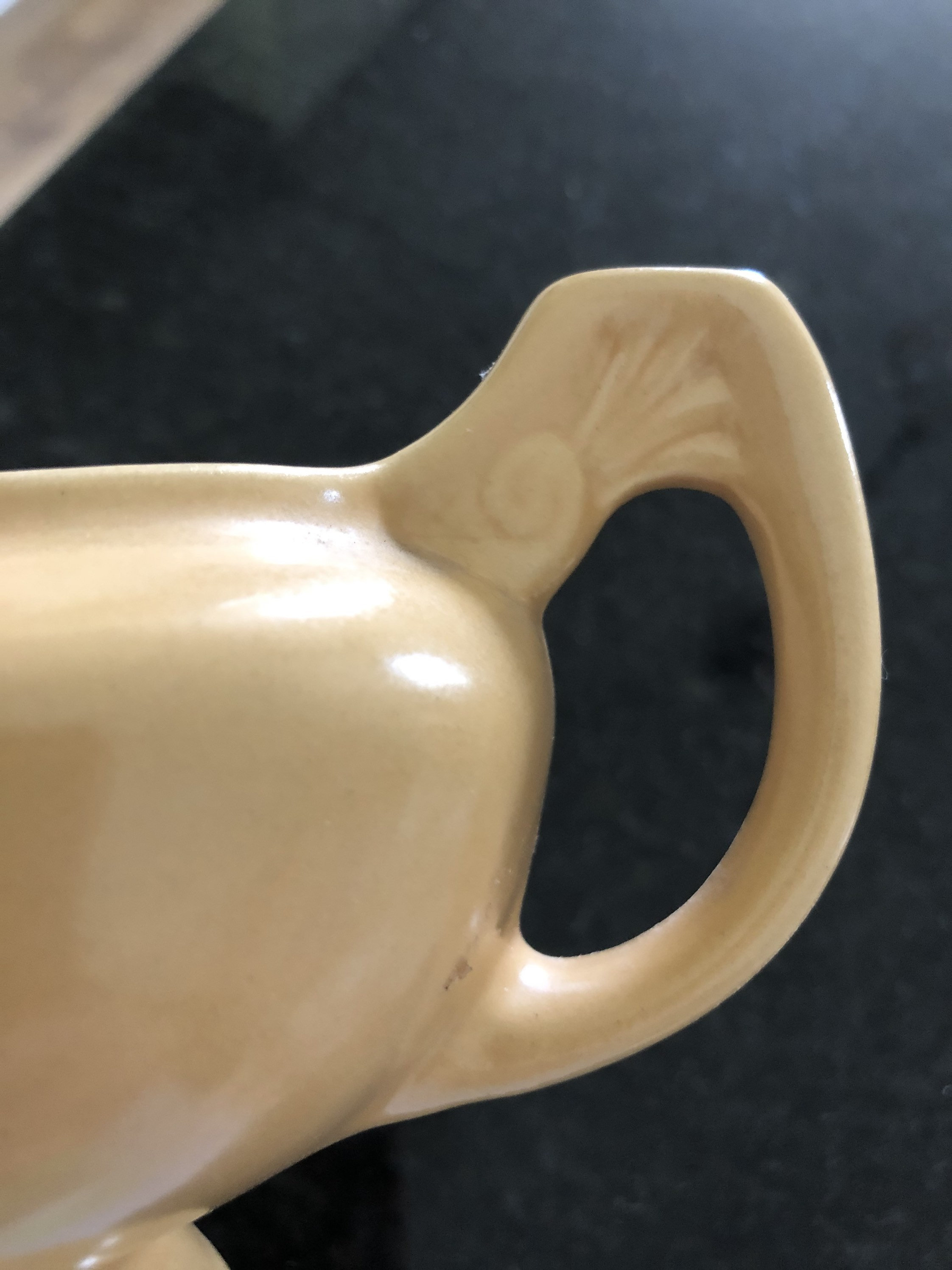 Vintage Yellow Ware Gravy Boat Over and Back Yellow Ware Etsy