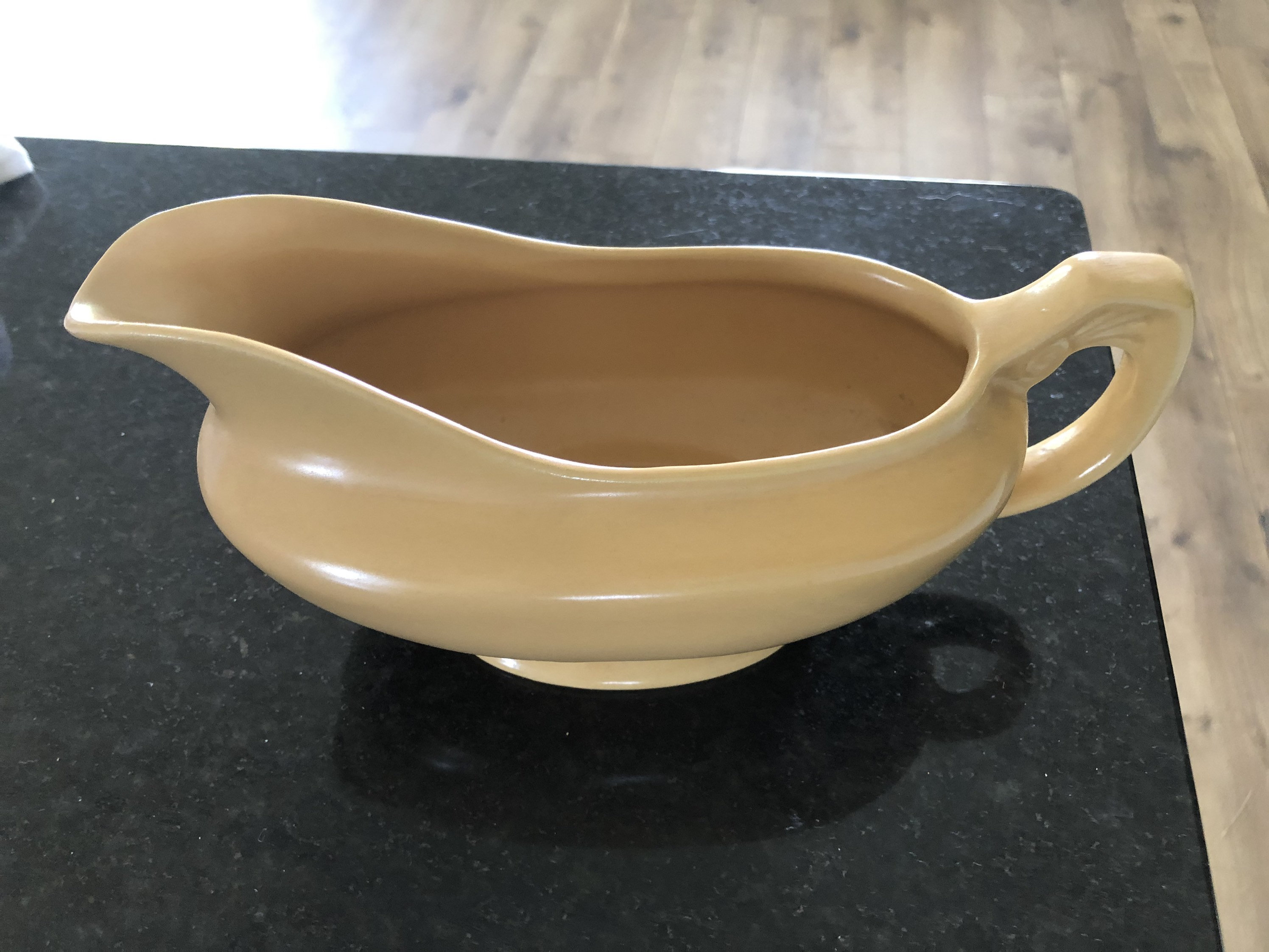 Vintage Yellow Ware Gravy Boat Over and Back Yellow Ware Etsy