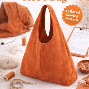 Boho Hobo Bag Sewing Pattern PDF | Slouchy Tote Bag Pattern | DIY Shoulder Bag Tutorial | instant Download