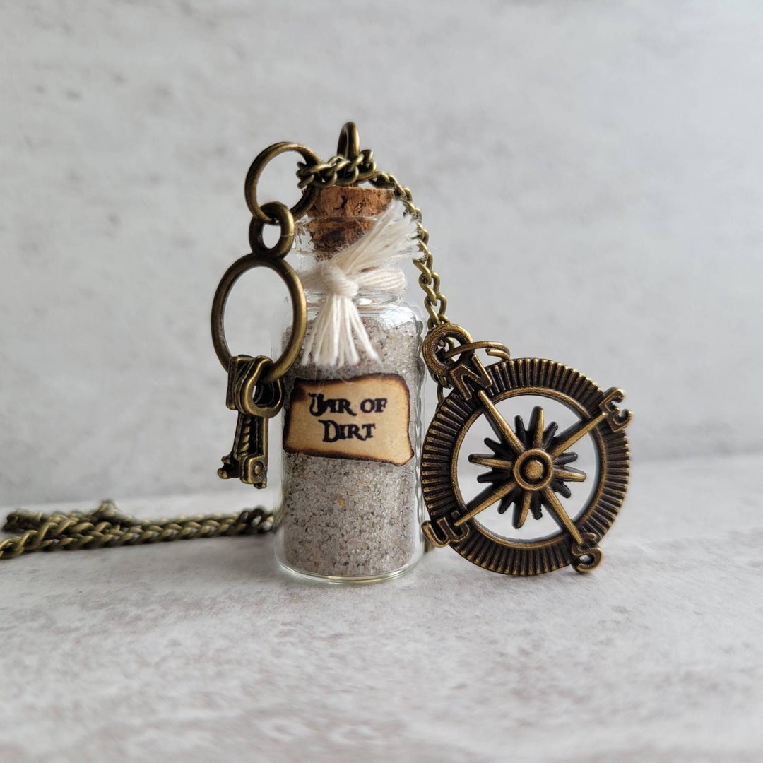 Pirates of the Caribbean Jar of Dirt Necklace with Compass and   Etsy 日本