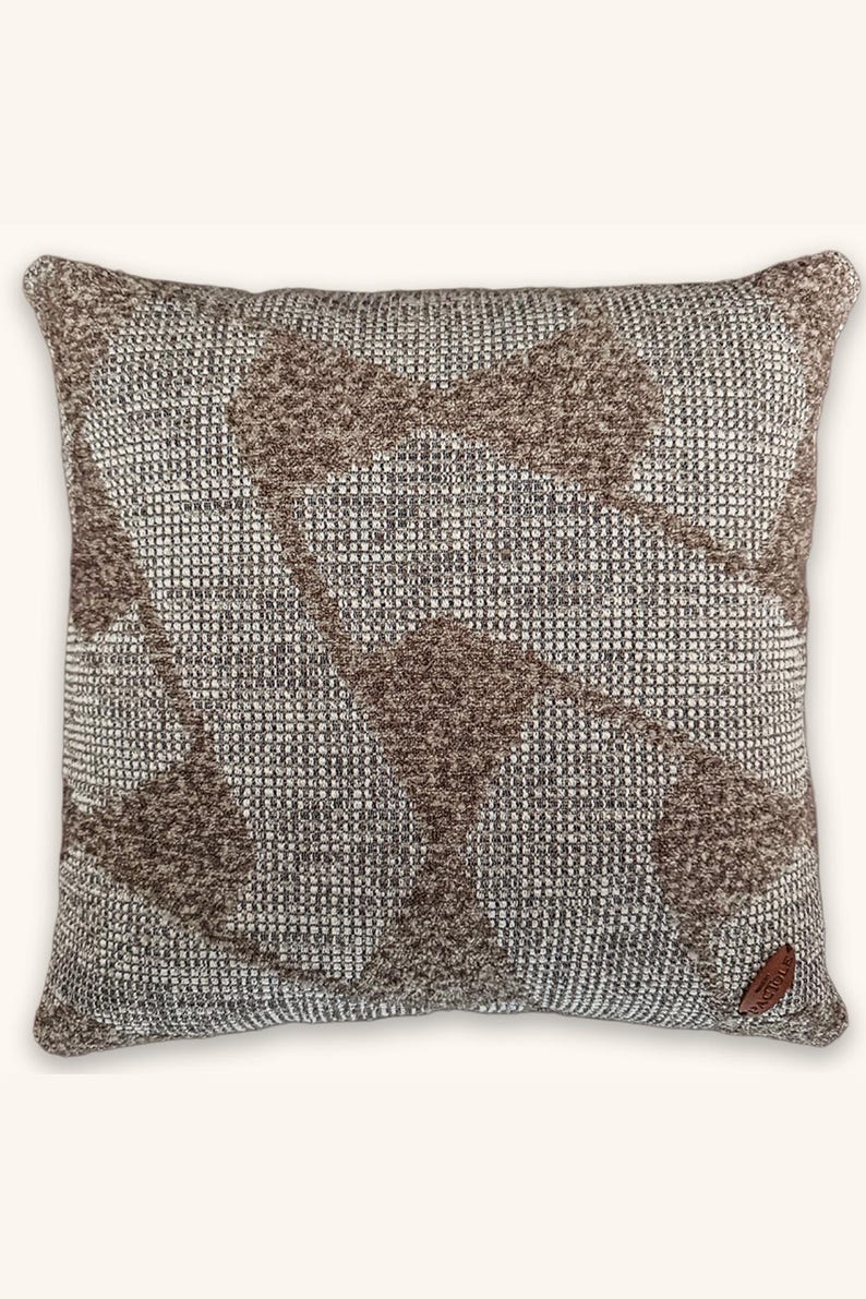 RHEA Eart Tone Abstract Cushion Cover | Organic Pattern Textured Pillow ...