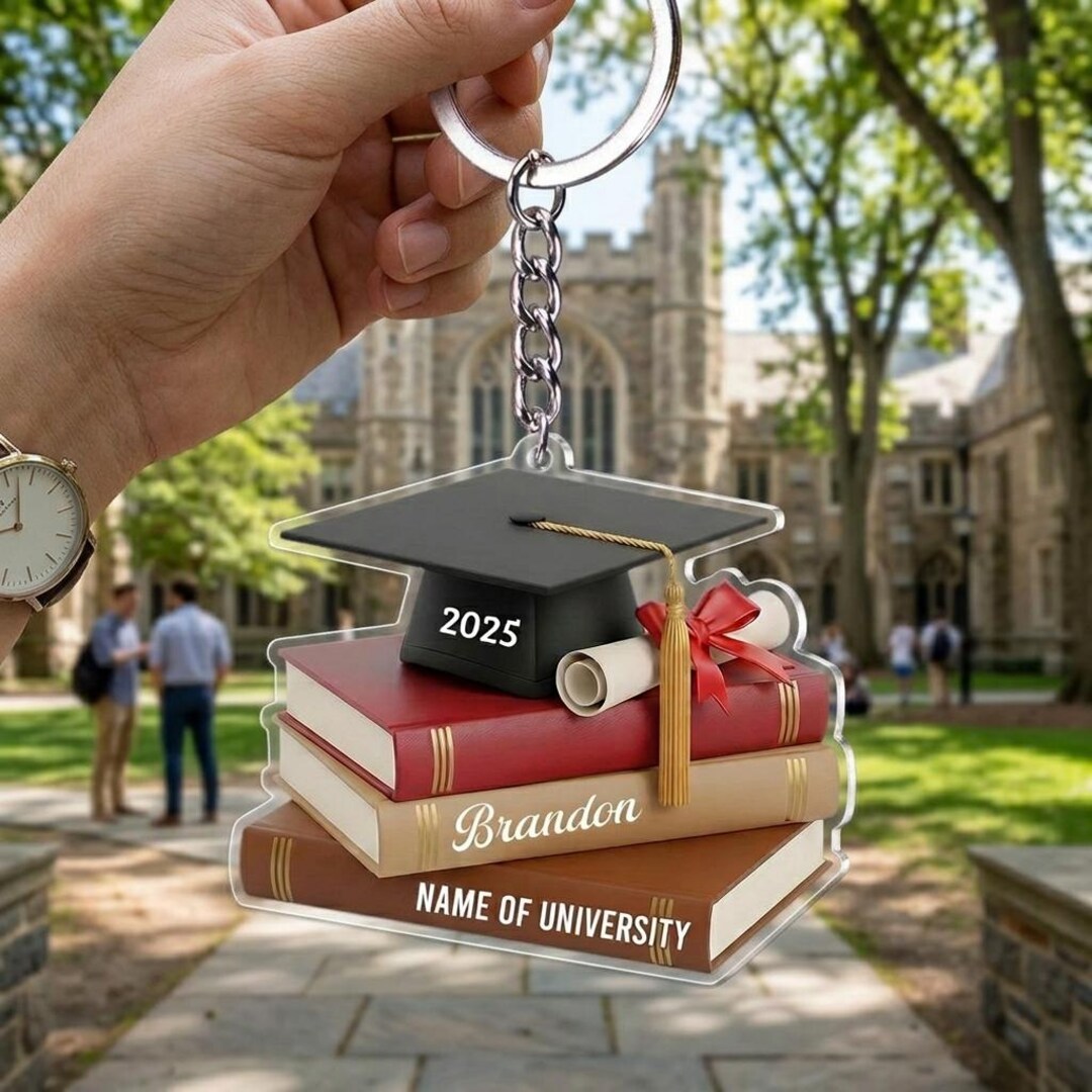 Personalized Graduation Keychain Class of 2025 Custom Name Bag Tag - Etsy