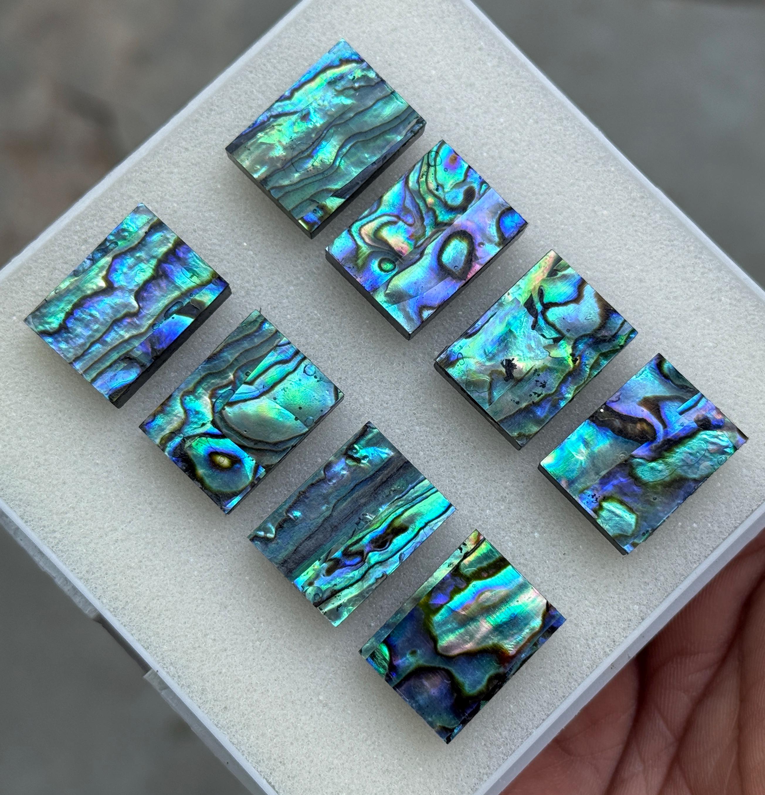 AAA+ Abalone Shell Cabochon: Rectangle Flat Back Gemstone - Etsy