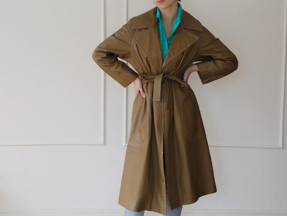 1970s / Bonnie Cashin Sills tan leather jacket coa