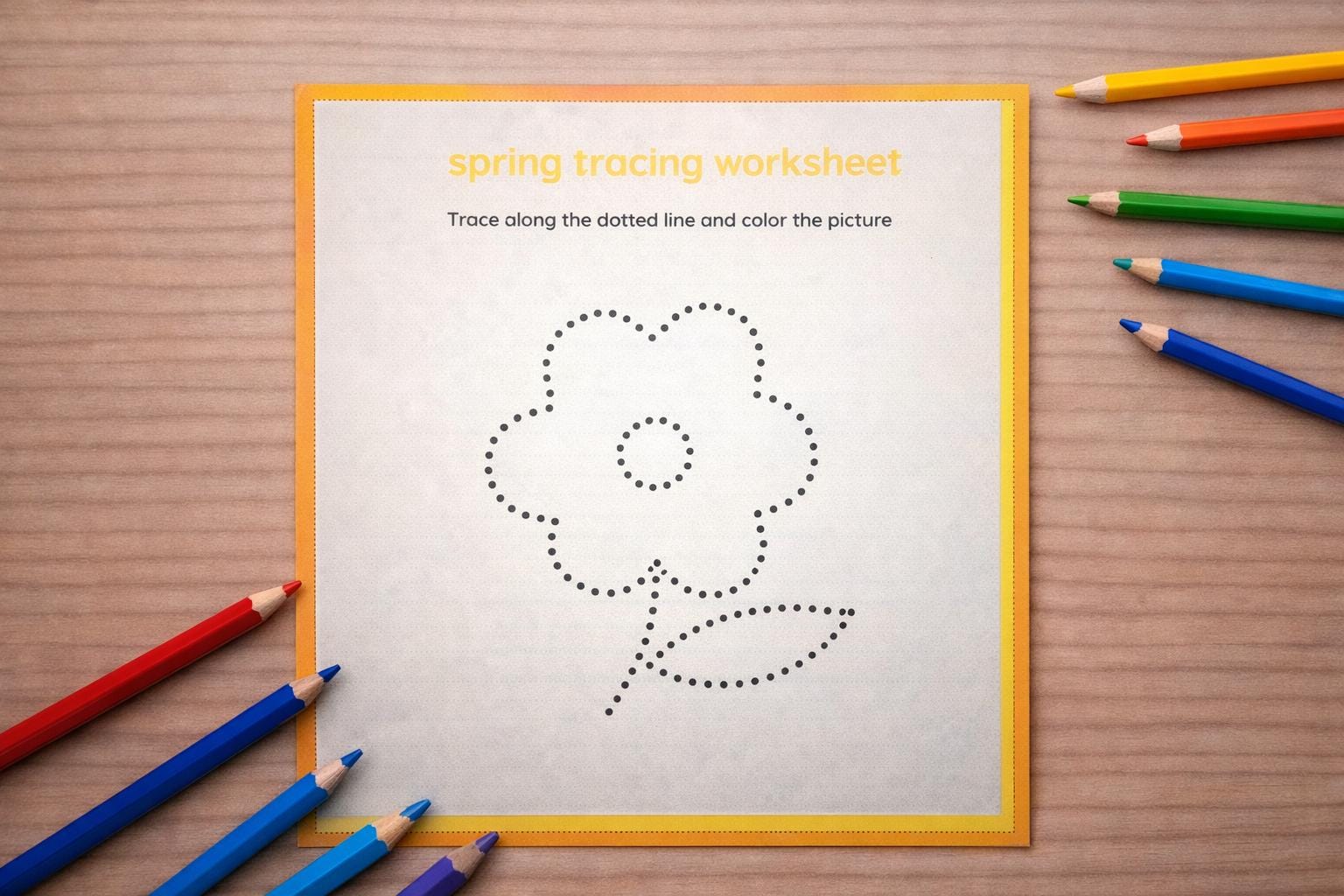 Spring Tracing Worksheets for Kids | Fine Motor Skills Printable ...