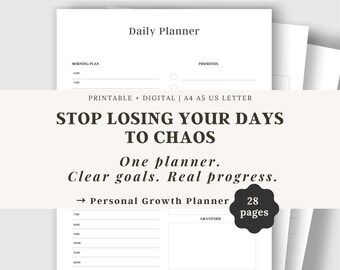 Planificador de establecimiento de objetivos imprimible en PDF, plantilla de plan de acción, registro de hábitos, diseño semanal, descarga digital de GoodNotes