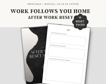 Diario para controlar el exceso de pensamiento (imprimible) / Planificador de reinicio mental (descarga digital)