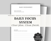 Daily Planner PDF | Time Blocking | Productivity Planner | GoodNotes Planner | Minimal Daily Focus System