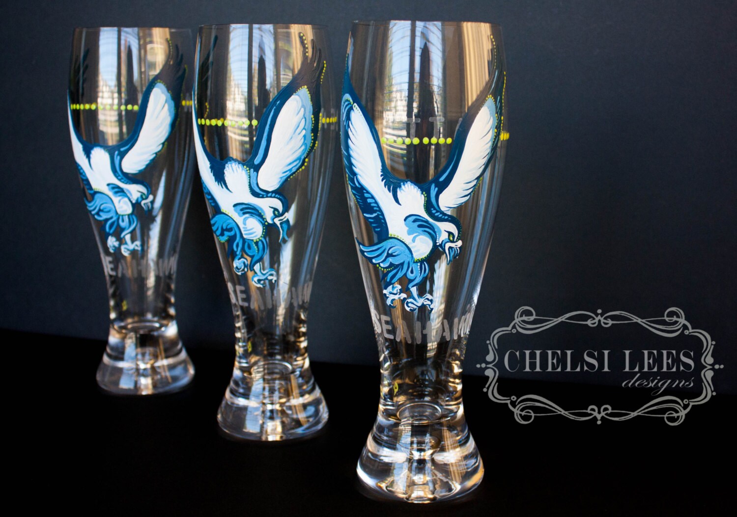 seahawks beer glass