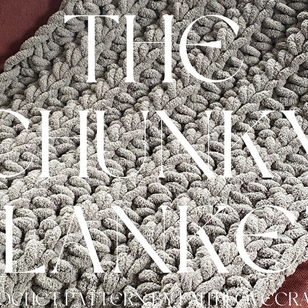 El patrón de crochet de manta gruesa, patrón de manta de crochet acogedor y grueso muy grande, patrón de crochet de tiro grueso