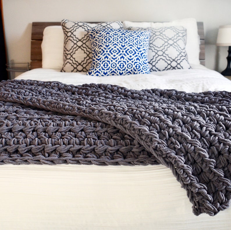 The Cozy Blanket Crochet Pattern Very Large Cozy Crochet | Etsy