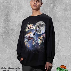 Tres camisetas retro con estampado de arañas saltarinas, camiseta vintage de Halloween con luna, camiseta de araña, araña divertida, lavada de gran tamaño, camiseta de araña saltarina imagen 4