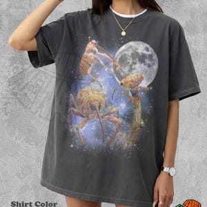 Vintage Acorn Weevil Moon T-Shirt Retro Insect Celestial Aesthetic Bug Tee Cute Beetle Cottagecore Graphic Apparel Weird Animal Lover Gift