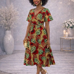 african bohemian dresses Tande Peasant bohemian maxi dress in green. House of Afrika