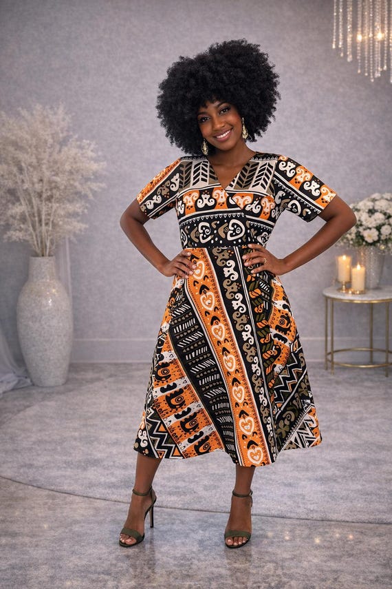 Ankara Wrap Dress - Adjustable One Size, African Print Portefeuille Dress - Etsy Israel Ankara Wrap Dress - Adjustable One Size, African Print Portefeuille Dress - Etsy Israel