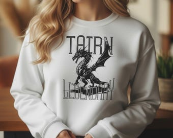 Tairn Legendary Dragon Crewneck Sweatshirt | Dragon Illustration, Typography