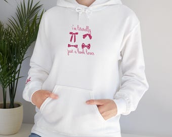 Book Lover Embroidered Hoodie | Math Pun Sweatshirt