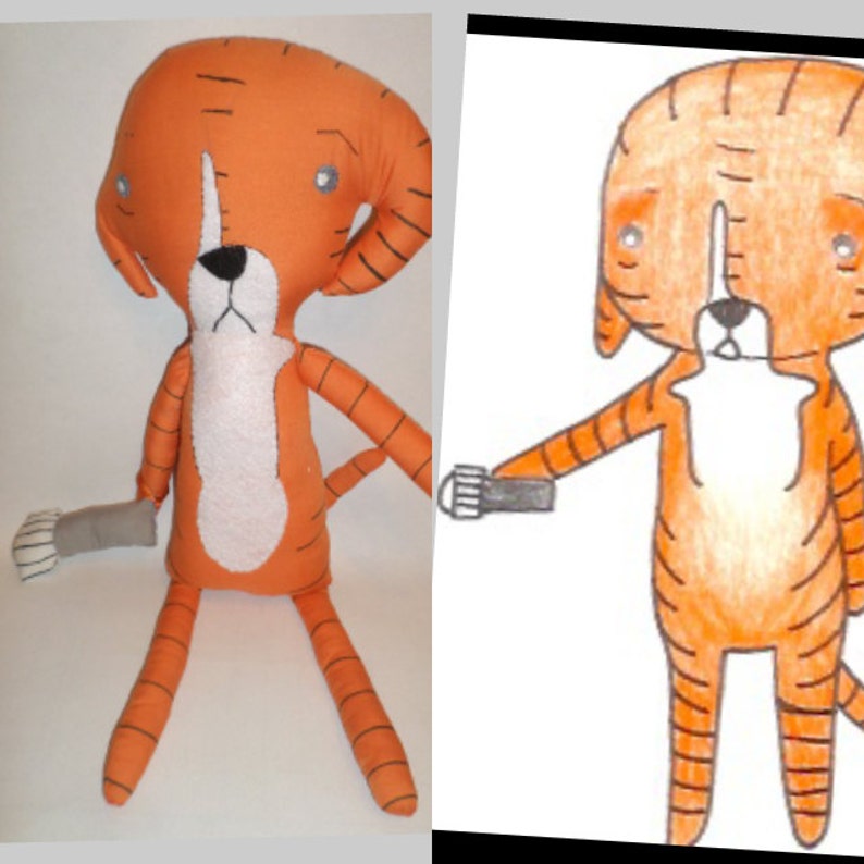 Custom Plush Toy Softie Made From Your Child's Drawing Etsy
