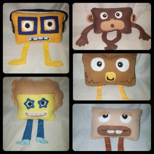 Un personaje de dibujos animados para niños pequeños hecho a medida para un juguete de peluche de su elección, un animal de peluche de los personajes de Big Block SingSong