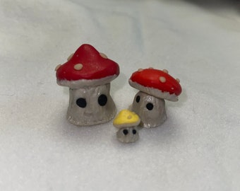 Mini Fungi Familie Tonfiguren