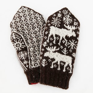 Marvellous Moose Mittens knitting pattern for men - instant digital download
