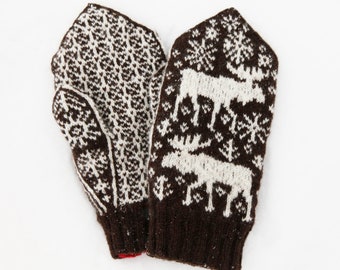 Marvellous Moose Mittens knitting pattern for men - instant digital download