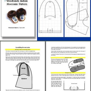 Women's moccasin pattern with instruction booklet, all sizes, gift for woman, instant PDF download image 2