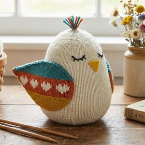 Fair Isle Knit Bird Toy Pattern | Nordic Amigurumi (PDF Download)