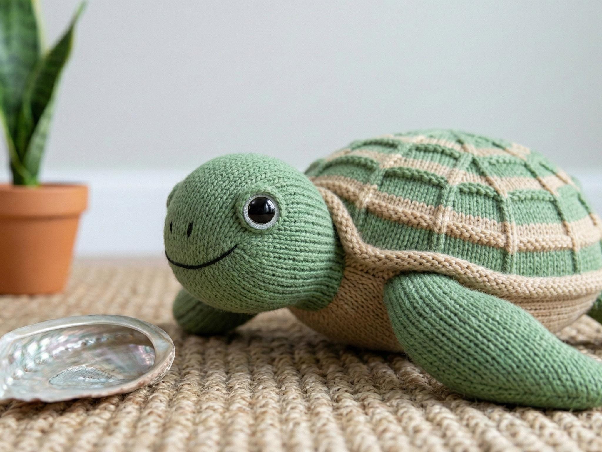 Knitted Turtle Shell Pattern Knitted Sea Turtle Plush Pattern, Honeycomb Shell Amigurumi Toy (PDF ...