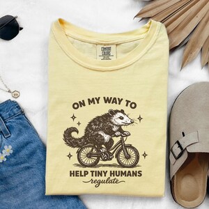 Comfort Colors® Special Education Teacher T-shirt, On My Way to Help Tiny Humans Regulate, Funny Preschool Opossum Shirt, Autism Tee