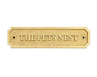Custom Brass Address Sign • Heavy Duty 3D Metal Home Decor (Recycled Brass)| housewarming gift