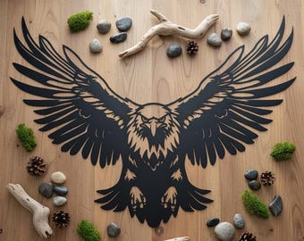 Modern Metal Eagle Wall Decor,Majestic Eagle Silhouette Decor,American Eagle Wall Art,Soaring Eagle Home Wall Decor,Bald Eagle Wall Decor
