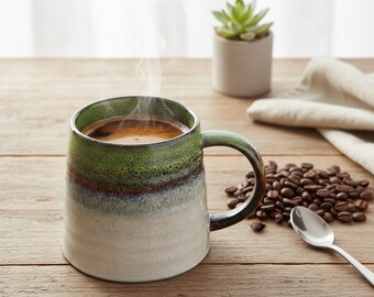 Handmade Stoneware Coffee Mug: Rustic Ceramic Tea Cup