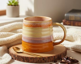 Unique Rustic Handmade Ceramic Mug Stoneware Cup Artisan Pottery Cozy Gift for Coffee Lovers