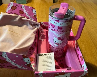 Stanley X Hello Kitty Sweetheart 40oz Tumbler Custom Romantic Travel Mug with Handle Cartoon Straw Cup Aesthetic Drinkware Gift for Her