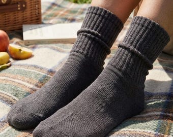 Lot de chaussettes côtelées unies et polyvalentes à la mode pour les trajets quotidiens printaniers