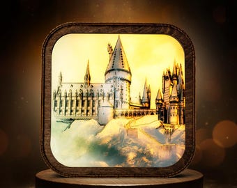 Lámpara de noche del Castillo de Hogwarts, regalo para fans de Harry Potter, decoración para el dormitorio.