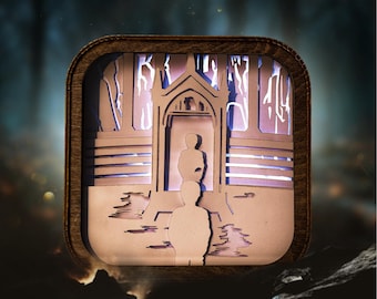 Hogwarts Theme Night Lamp, Wizard Bedroom Night Light, The Mirror of Erides, Home Decor Gift, Harry Potter