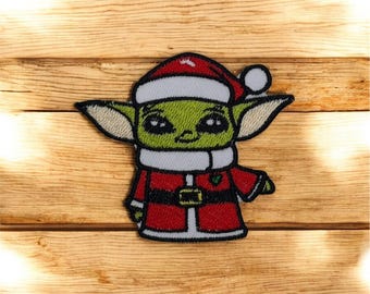 Opstrijkbare borduurpatch Baby Yoda