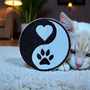 Love Cat Iron-On Embroidery Patch