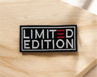 Limitdedition opstrijkbare borduurpatch