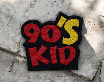 Opstrijkbare borduurpatch jaren 90 voor kinderen