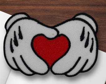 Opstrijkbare borduurpatch hart